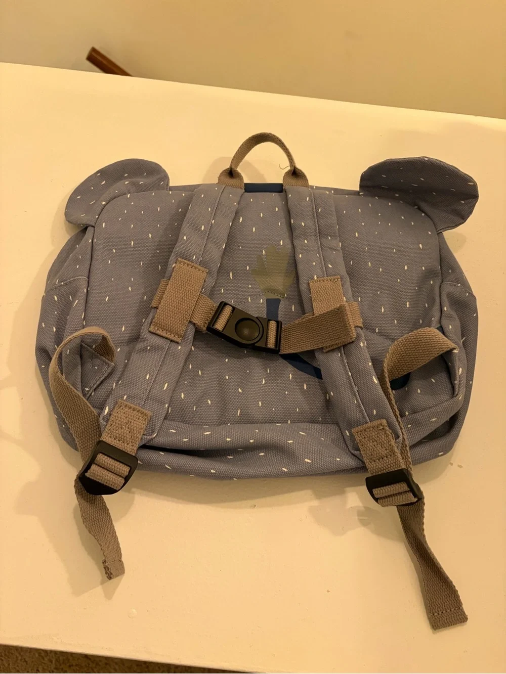 Gray Blue Elephant Kids Satchel Backpack